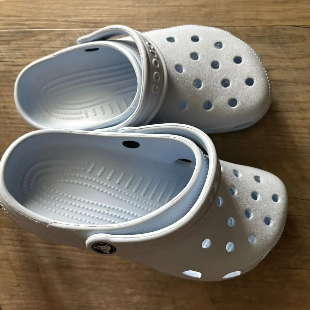 Crocs Classic Clogs Light Blue Unisex M3 W5 Brand New Comfort Slip On Shoes